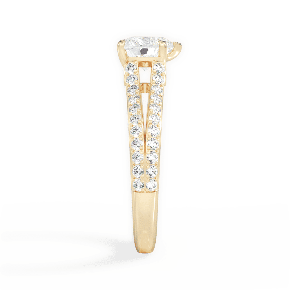 14kt Yellow Gold/18kt Yellow Gold/heart/perspective