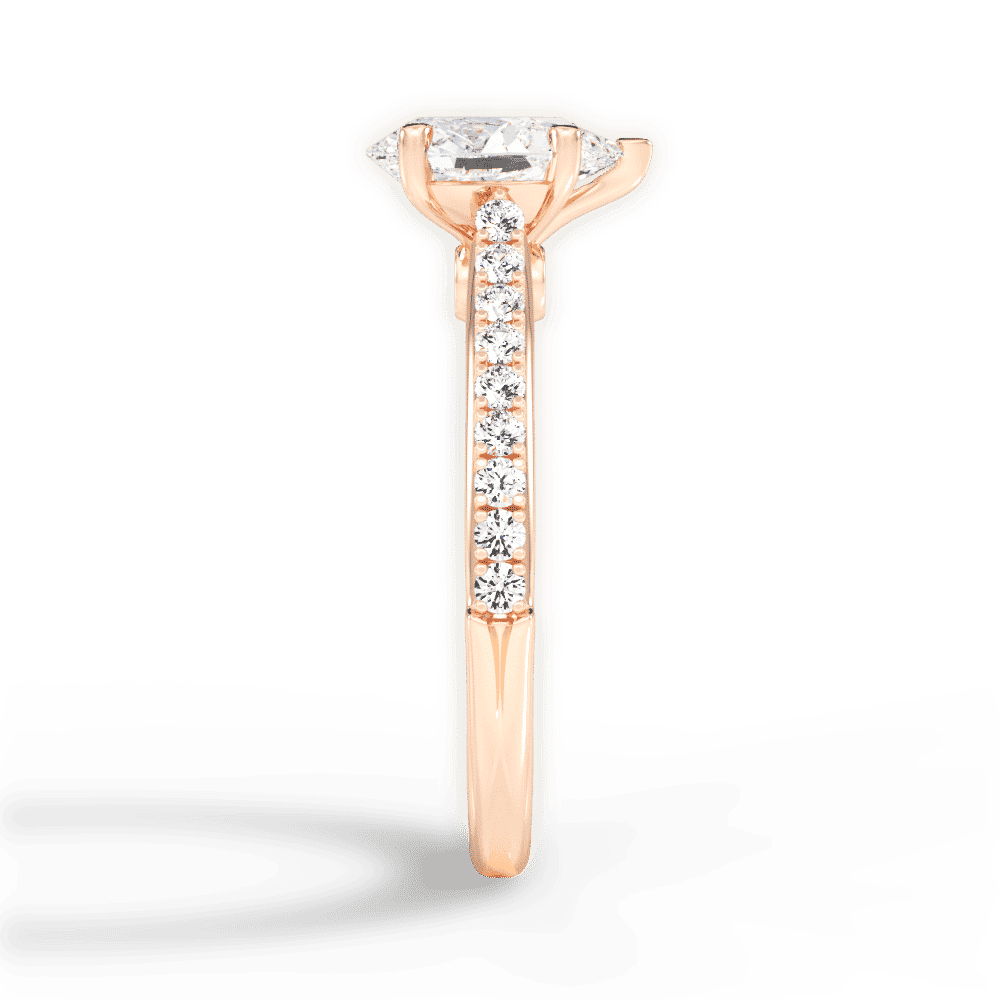 14kt Rose Gold/18kt Rose Gold/pear/perspective