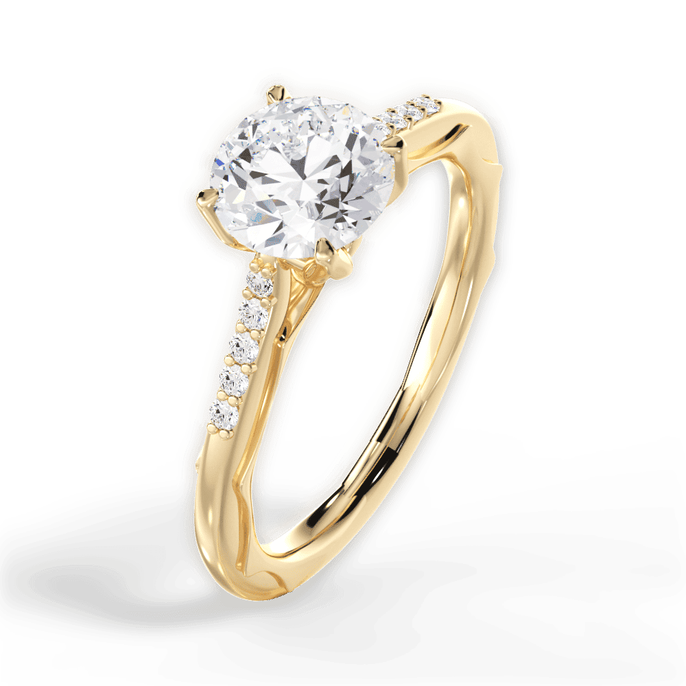 14kt Yellow Gold/18kt Yellow Gold/round/side
