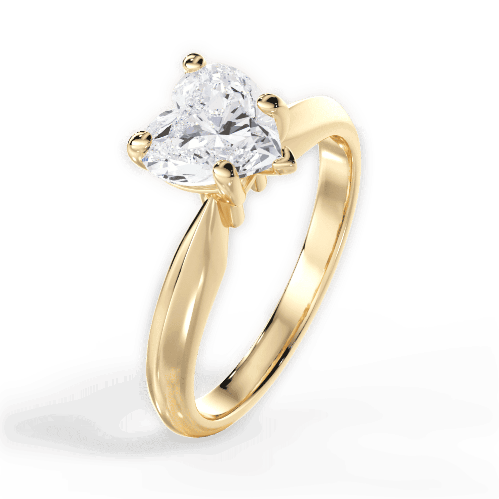14kt Yellow Gold/18kt Yellow Gold/heart/side