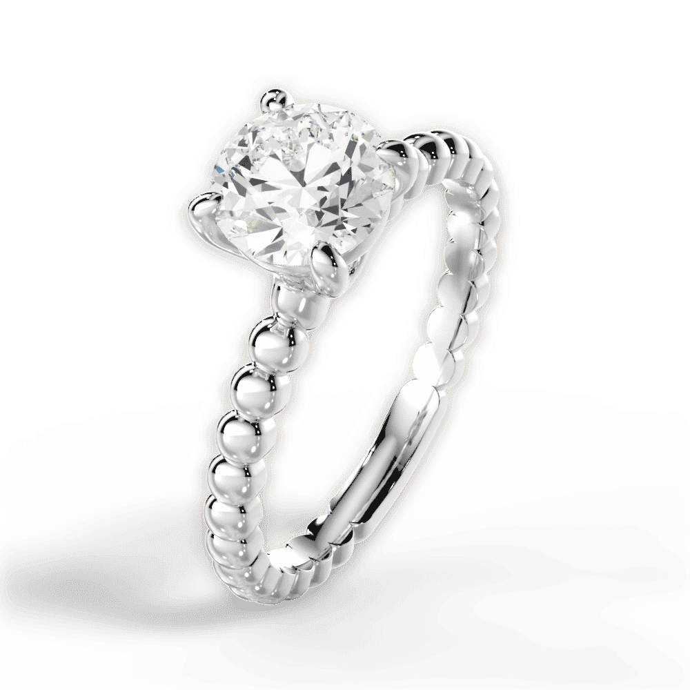 14kt White Gold/18kt White Gold/Platinum/round/side