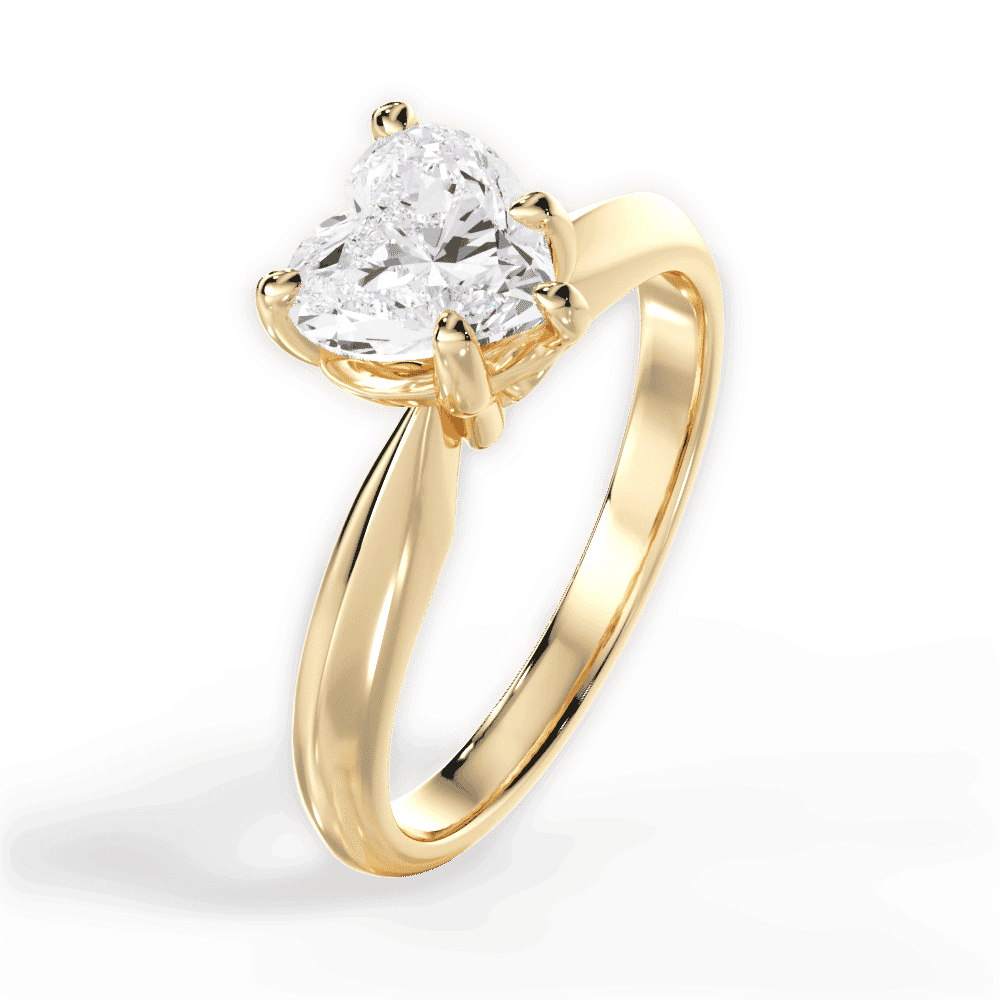 14kt Yellow Gold/18kt Yellow Gold/heart/side
