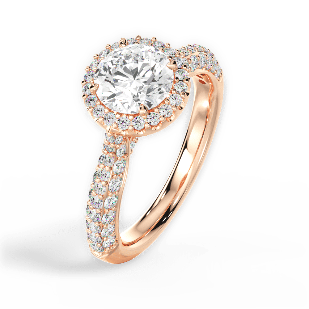 14kt Rose Gold/18kt Rose Gold/round/side