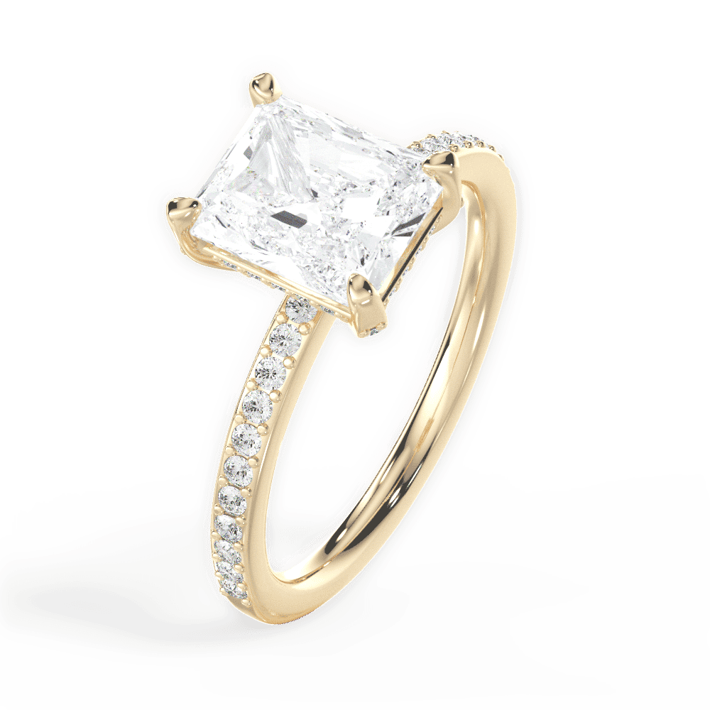 14kt Yellow Gold/18kt Yellow Gold/radiant/side