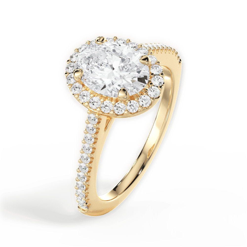 14kt Yellow Gold/18kt Yellow Gold/oval/side