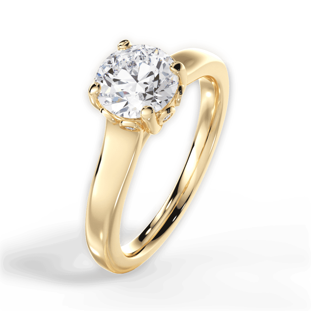 14kt Yellow Gold/18kt Yellow Gold/round/side