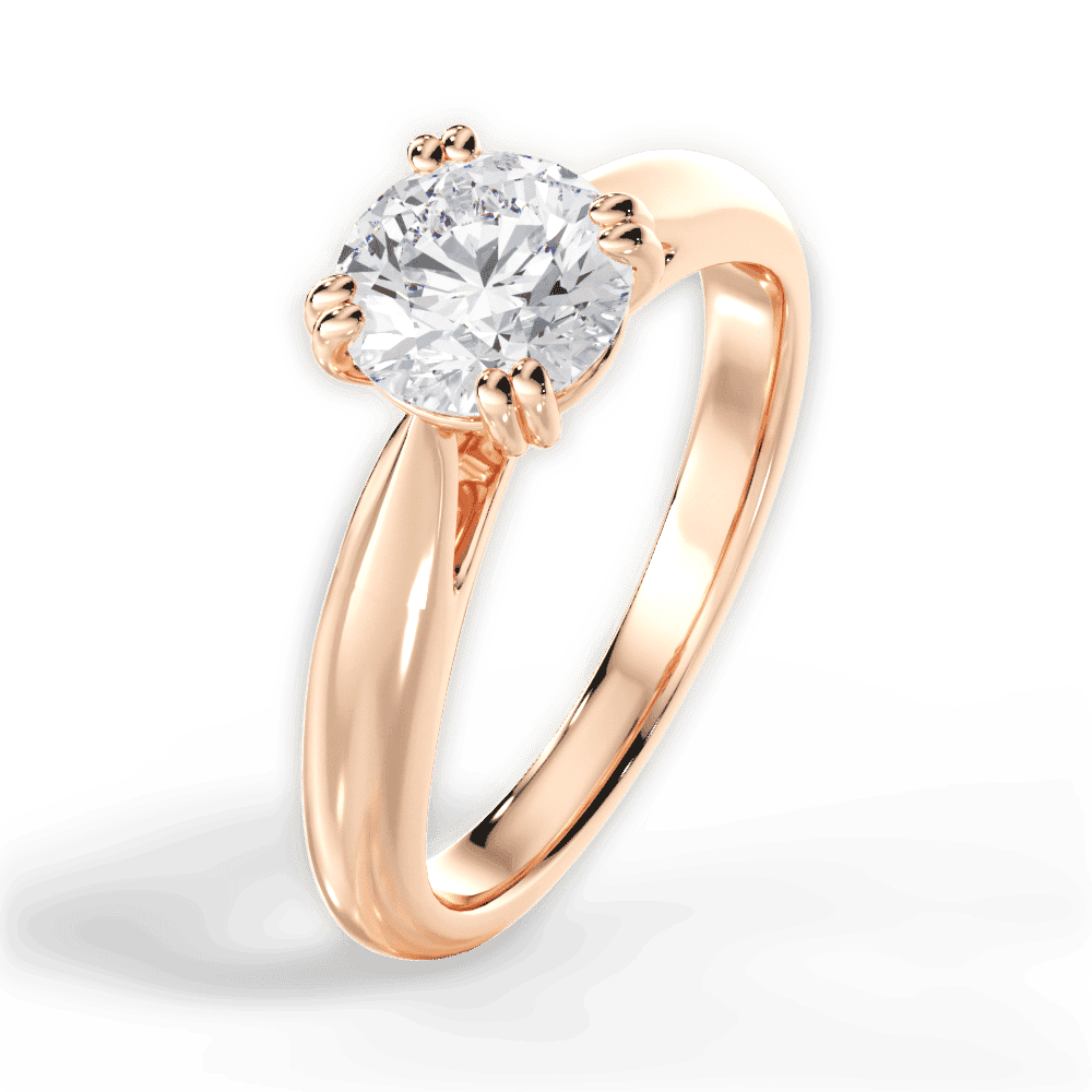 14kt Rose Gold/18kt Rose Gold/round/side