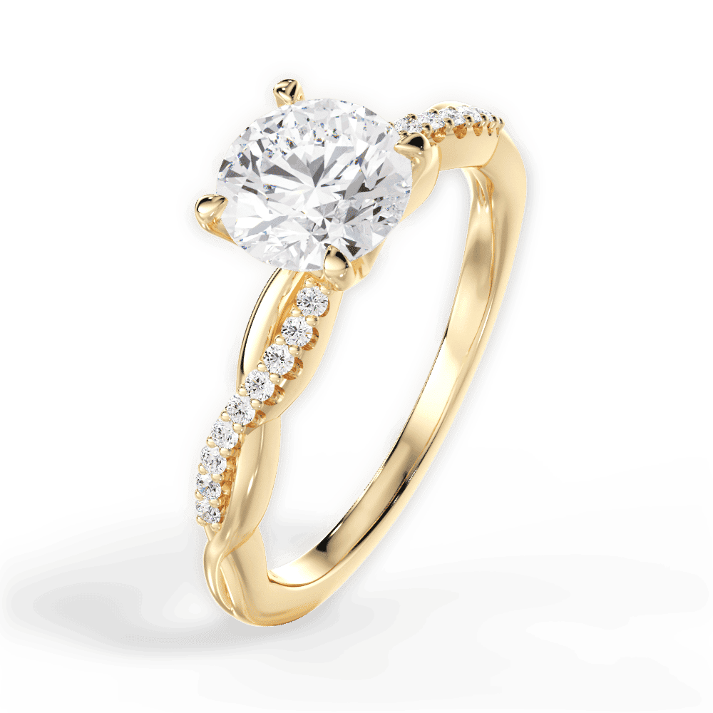14kt Yellow Gold/18kt Yellow Gold/round/side