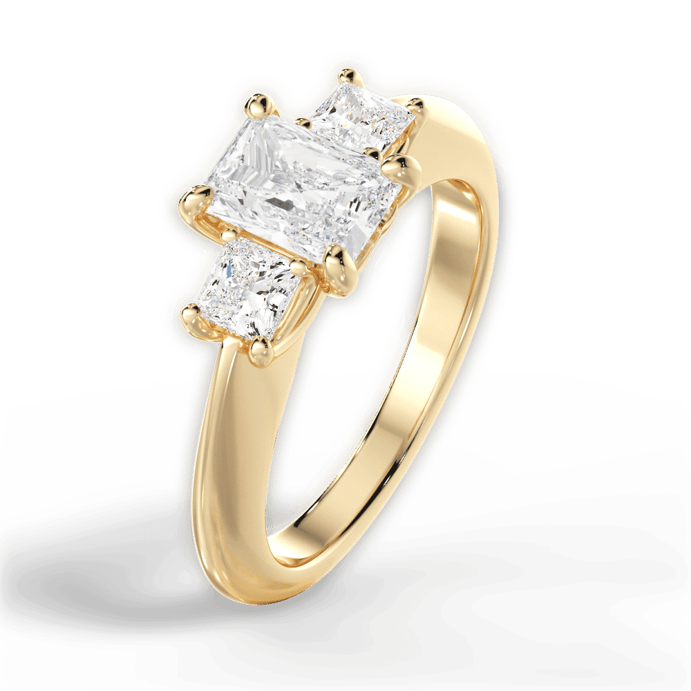 14kt Yellow Gold/18kt Yellow Gold/radiant/side