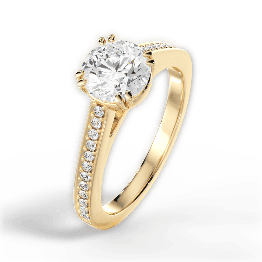 14kt Yellow Gold/18kt Yellow Gold/round/side