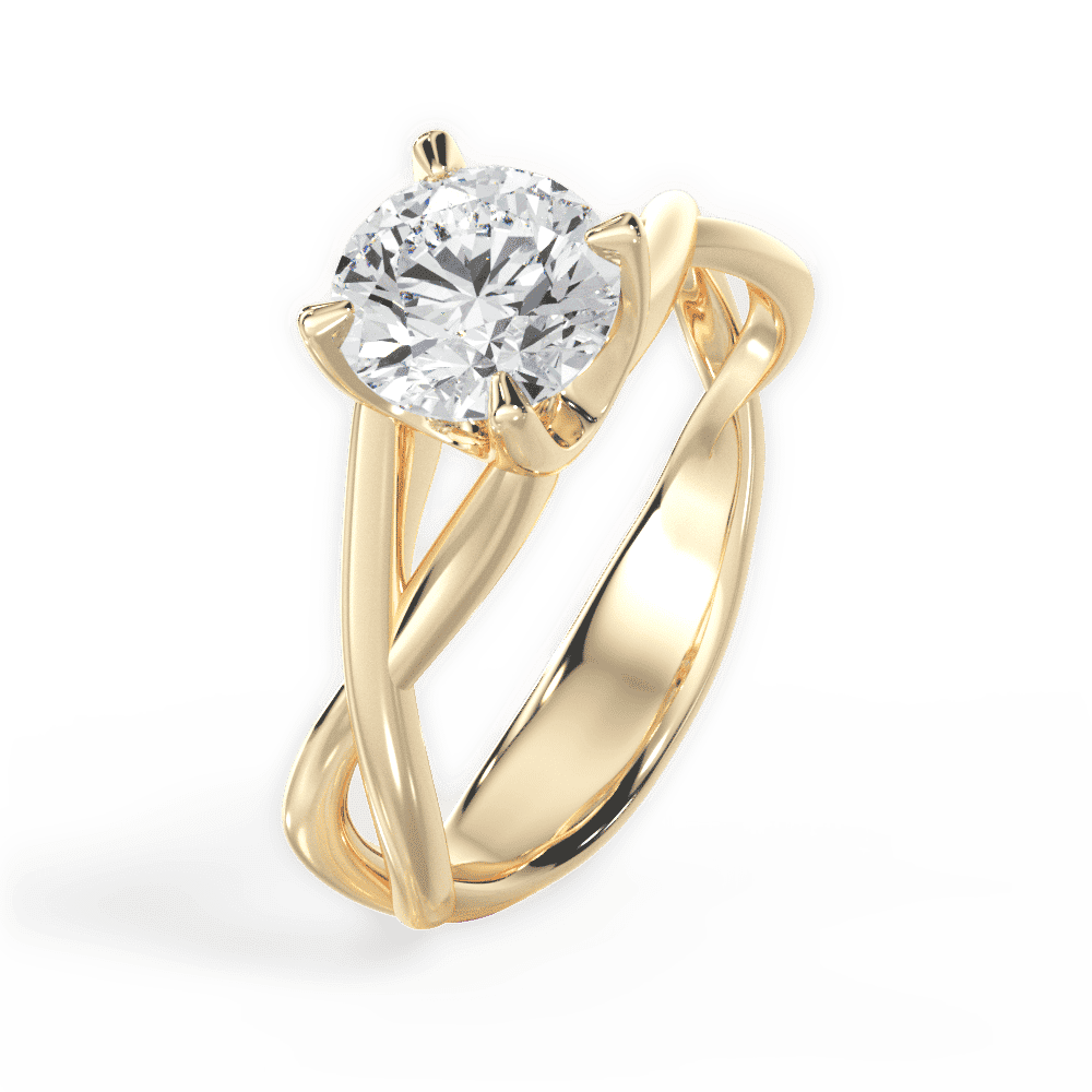 14kt Yellow Gold/18kt Yellow Gold/round/side