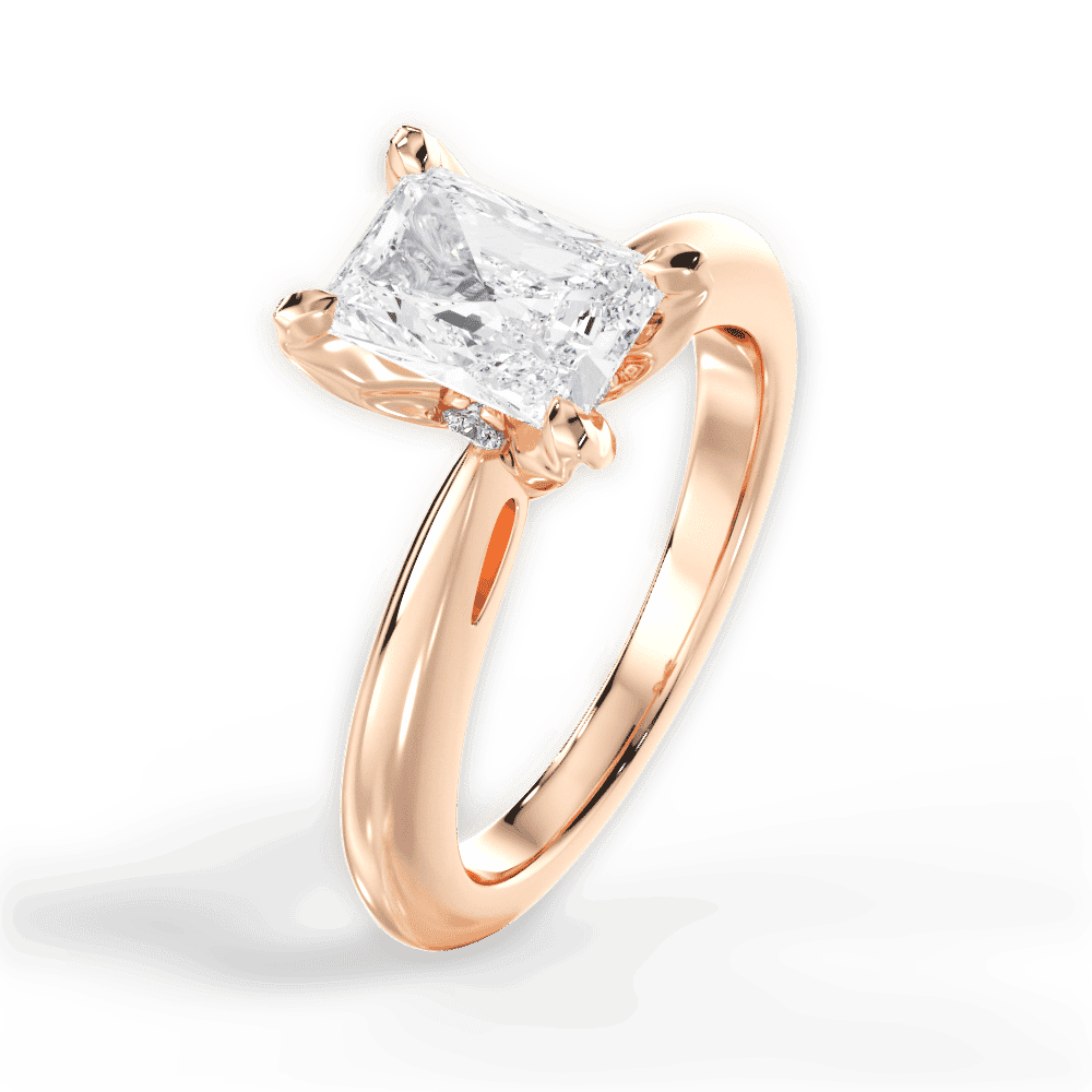 14kt Rose Gold/18kt Rose Gold/radiant/side