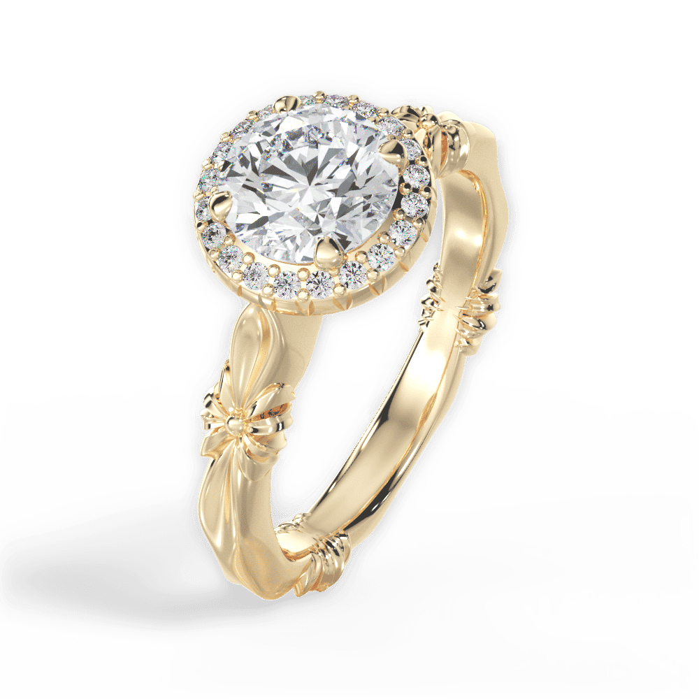 14kt Yellow Gold/18kt Yellow Gold/round/side