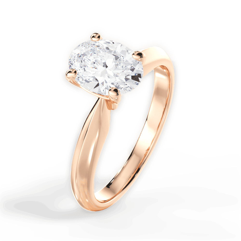 14kt Rose Gold/18kt Rose Gold/oval/side