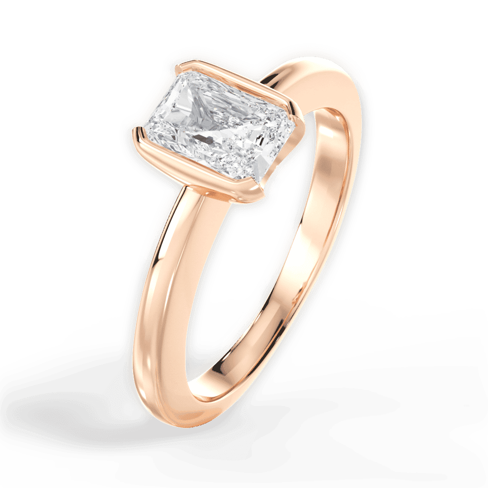 14kt Rose Gold/18kt Rose Gold/radiant/side