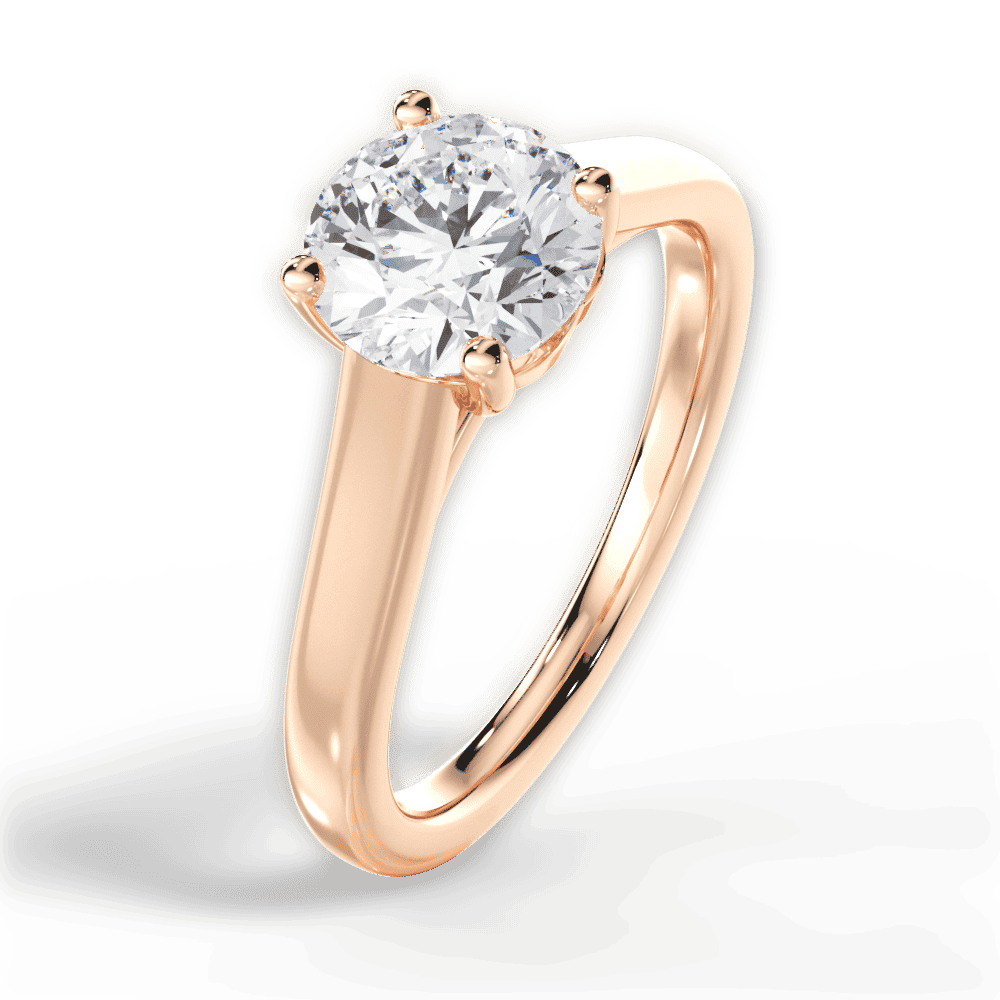 14kt Rose Gold/18kt Rose Gold/round/side