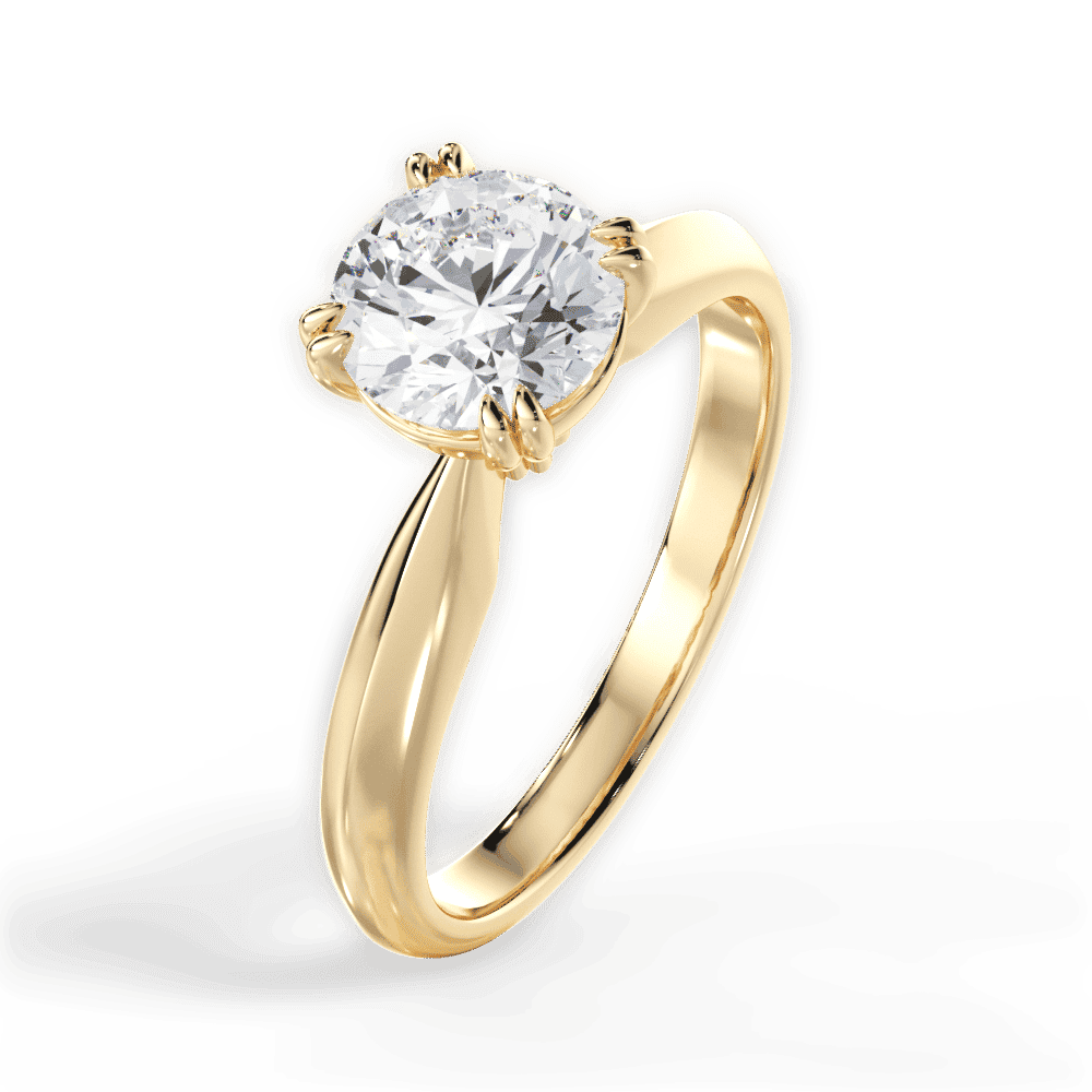 14kt Yellow Gold/18kt Yellow Gold/round/side