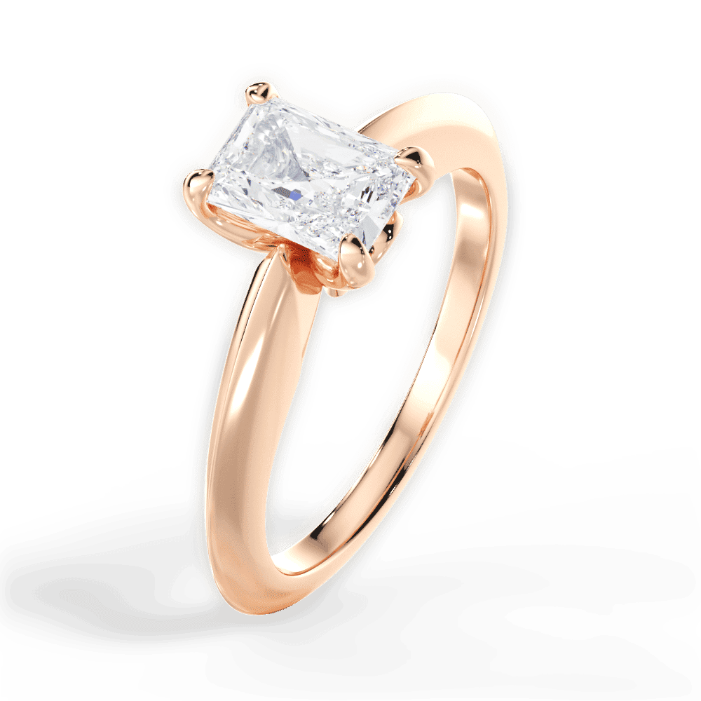 14kt Rose Gold/18kt Rose Gold/radiant/side