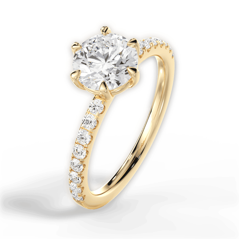 14kt Yellow Gold/18kt Yellow Gold/round/side