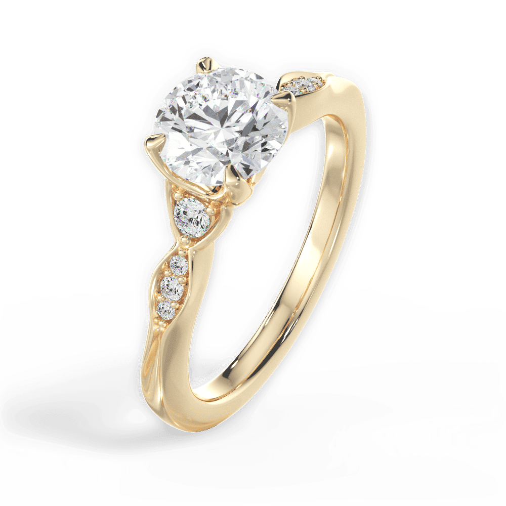 14kt Yellow Gold/18kt Yellow Gold/round/side