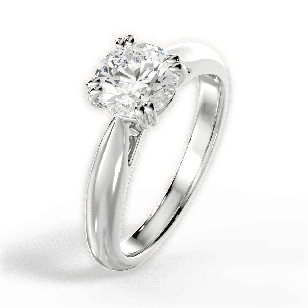 14kt White Gold/18kt White Gold/Platinum/round/side