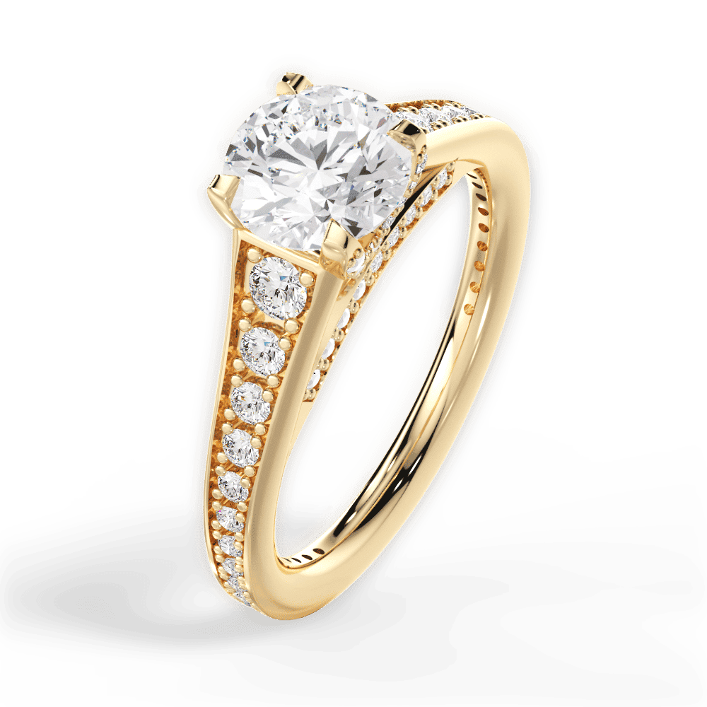 14kt Yellow Gold/18kt Yellow Gold/round/side