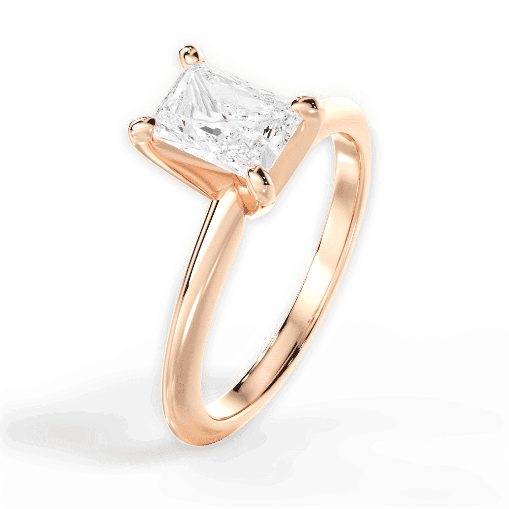 14kt Rose Gold/18kt Rose Gold/radiant/side