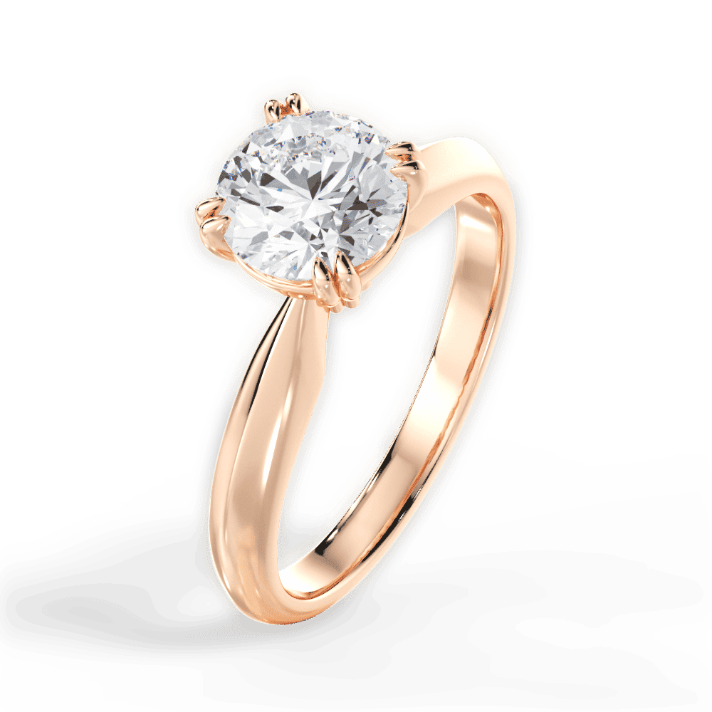 14kt Rose Gold/18kt Rose Gold/round/side