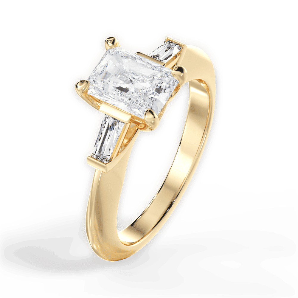14kt Yellow Gold/18kt Yellow Gold/radiant/side
