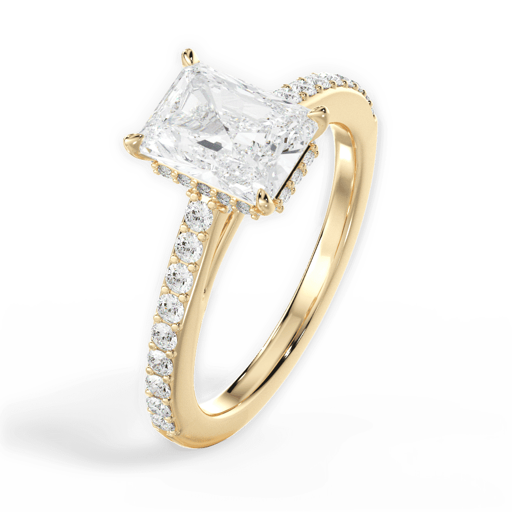 14kt Yellow Gold/18kt Yellow Gold/radiant/side