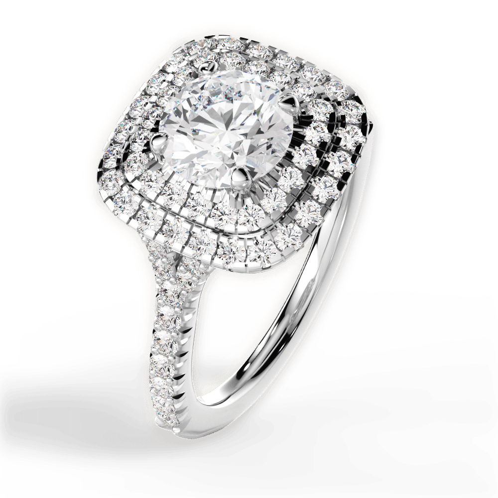 14kt White Gold/18kt White Gold/Platinum/round/side