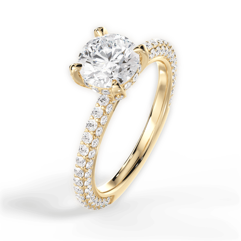 14kt Yellow Gold/18kt Yellow Gold/round/side