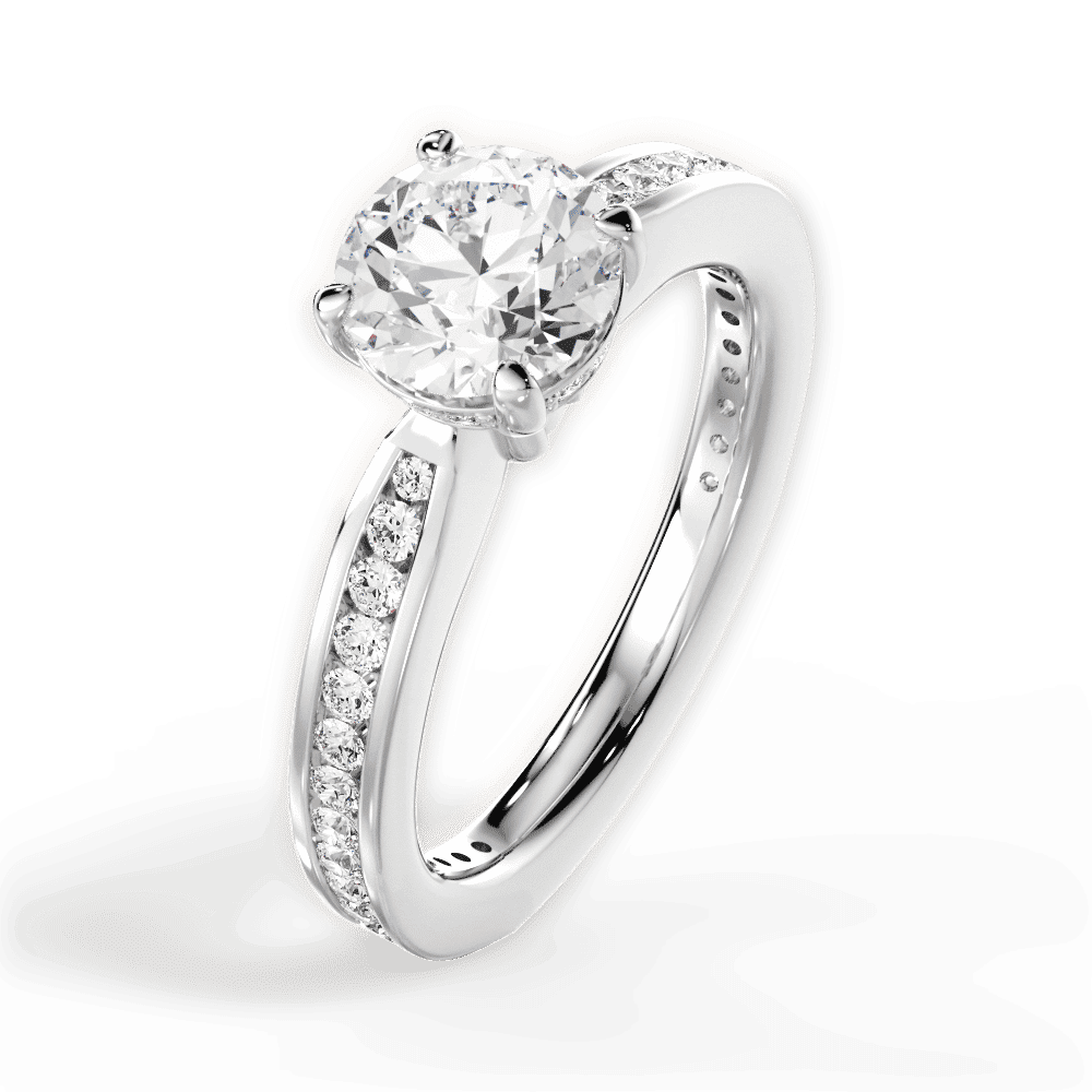 14kt White Gold/18kt White Gold/Platinum/round/side