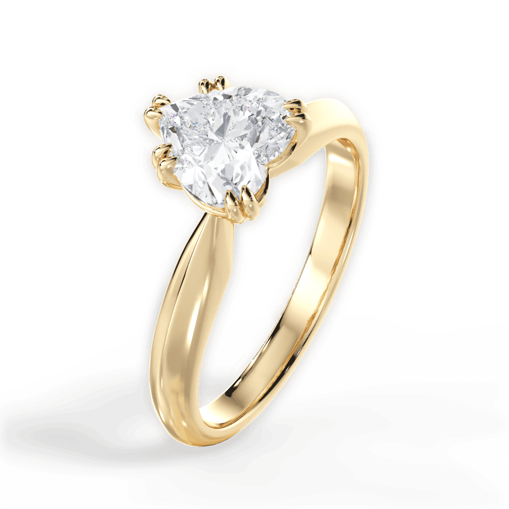 14kt Yellow Gold/18kt Yellow Gold/heart/side