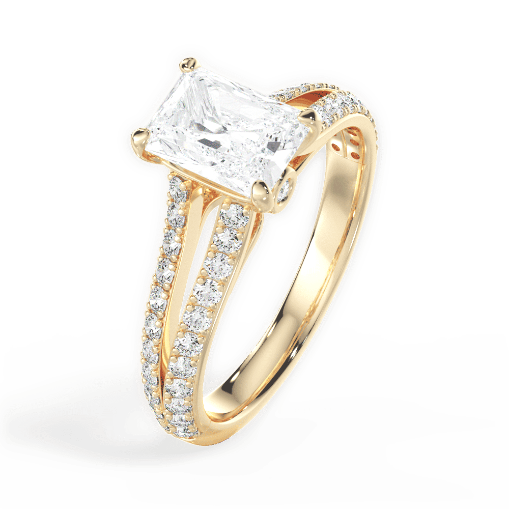 14kt Yellow Gold/18kt Yellow Gold/radiant/side