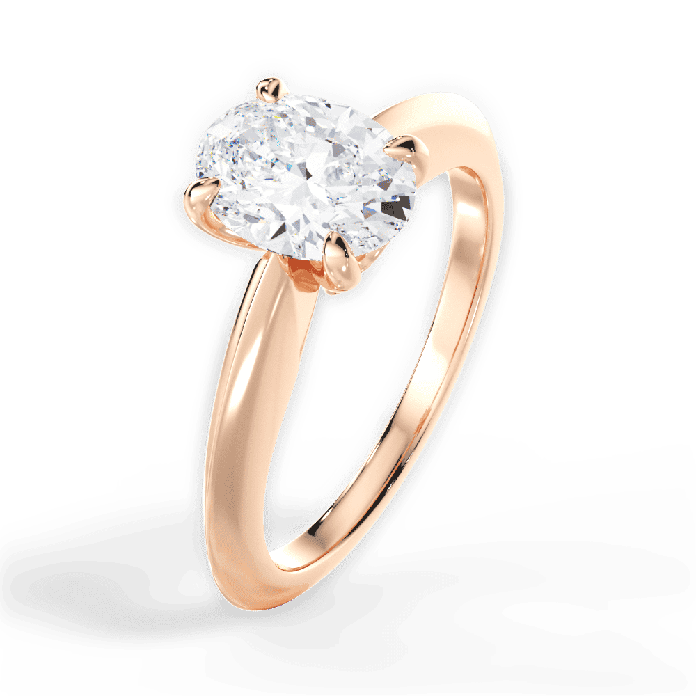 14kt Rose Gold/18kt Rose Gold/oval/side