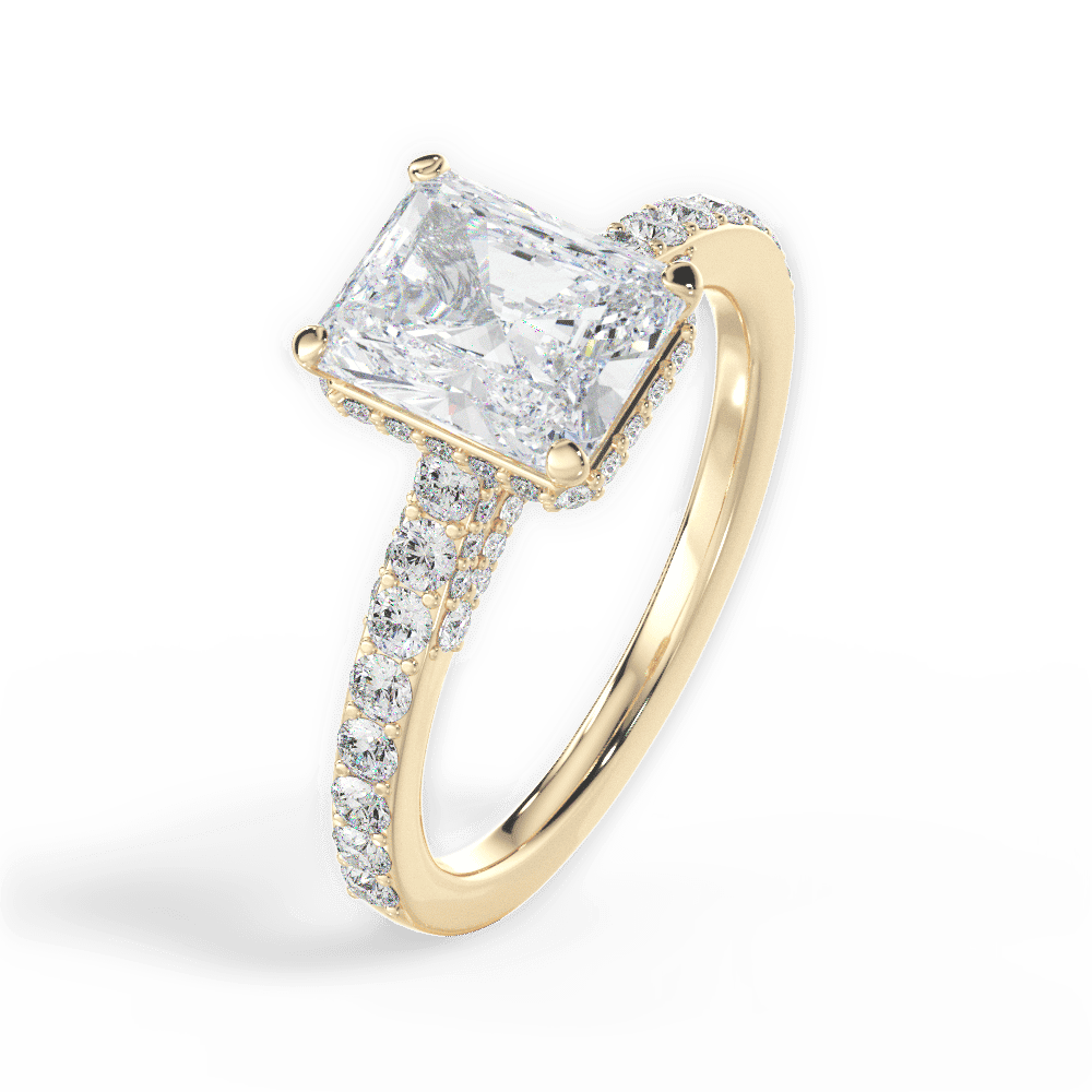 14kt Yellow Gold/18kt Yellow Gold/radiant/side