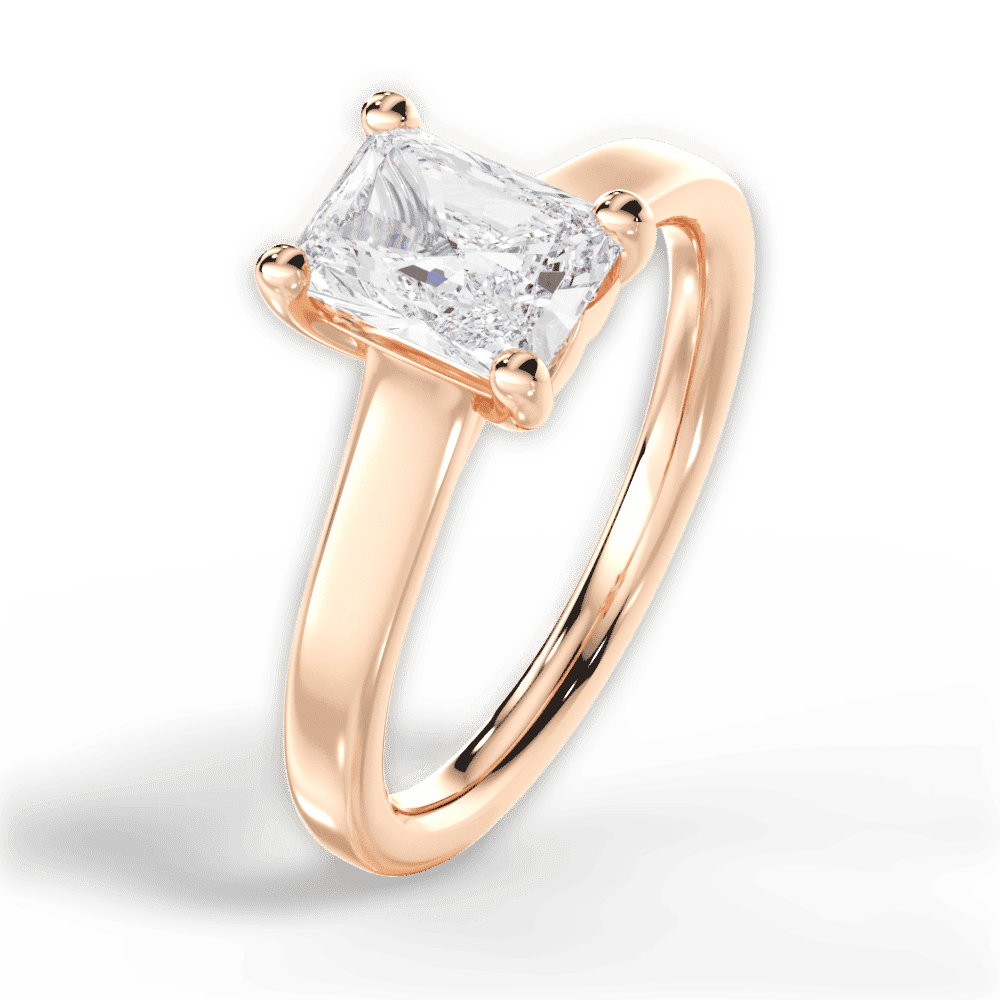 14kt Rose Gold/18kt Rose Gold/radiant/side