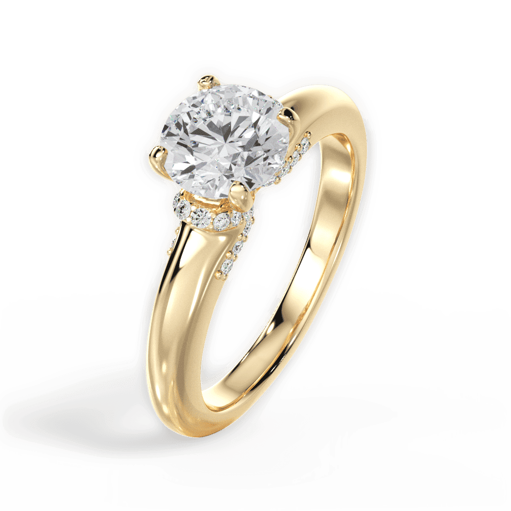 14kt Yellow Gold/18kt Yellow Gold/round/side