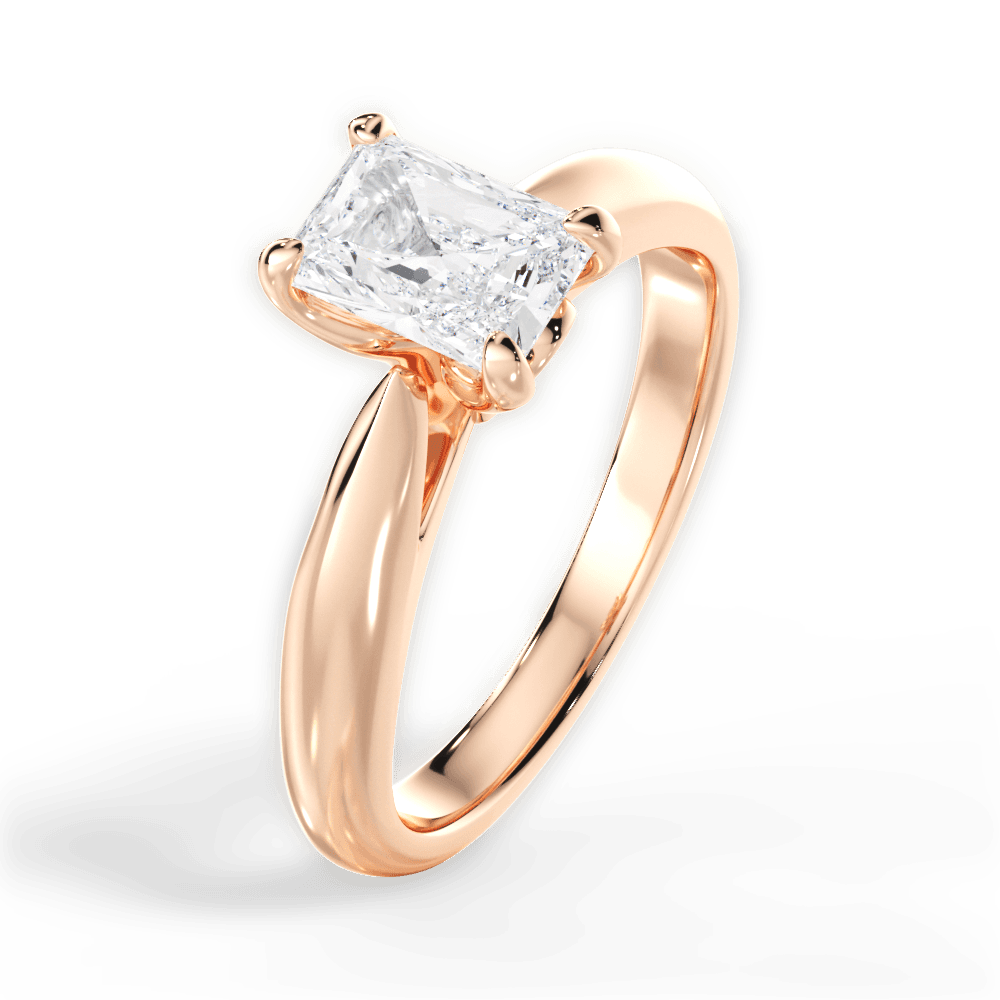 14kt Rose Gold/18kt Rose Gold/radiant/side