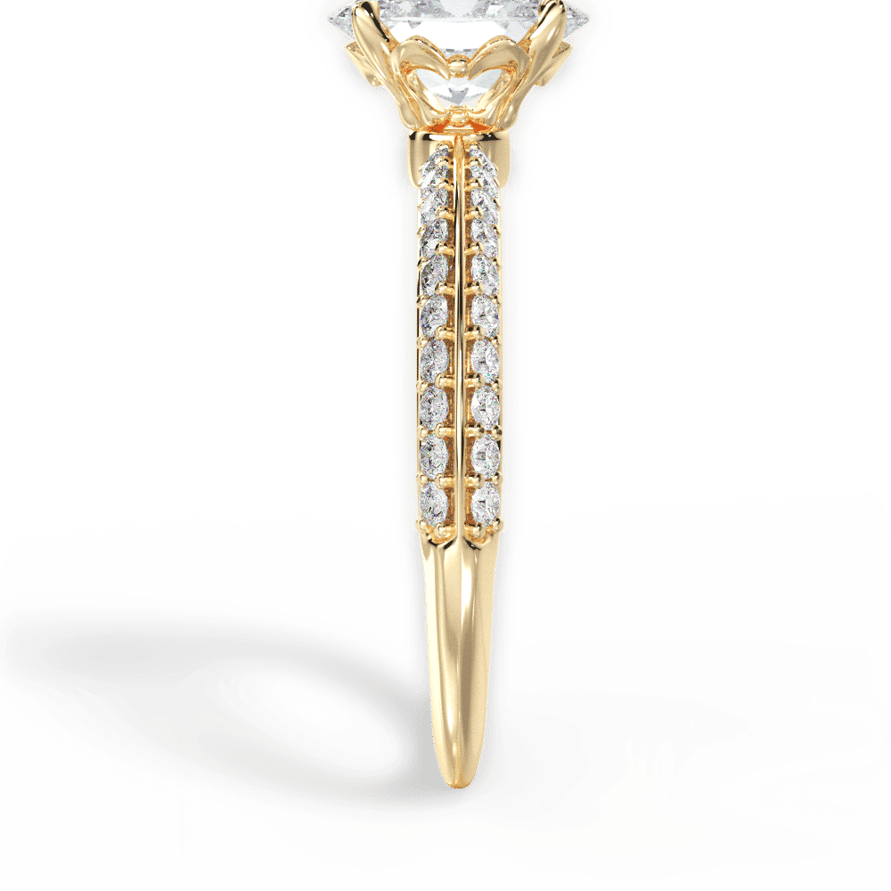 14kt Yellow Gold/18kt Yellow Gold/oval/side