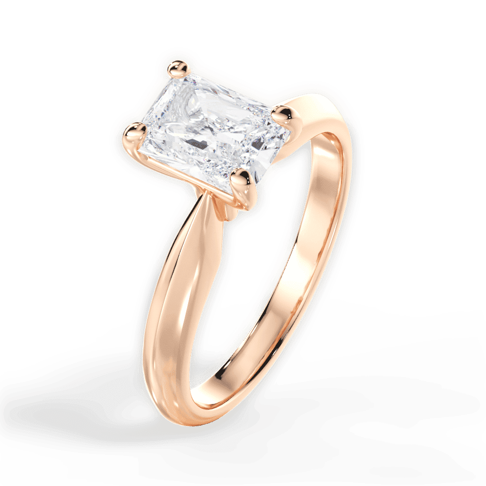 14kt Rose Gold/18kt Rose Gold/radiant/side