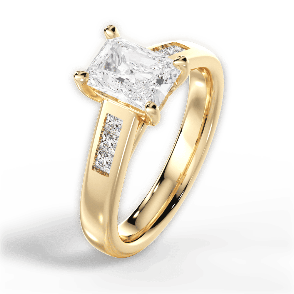 14kt Yellow Gold/18kt Yellow Gold/radiant/side