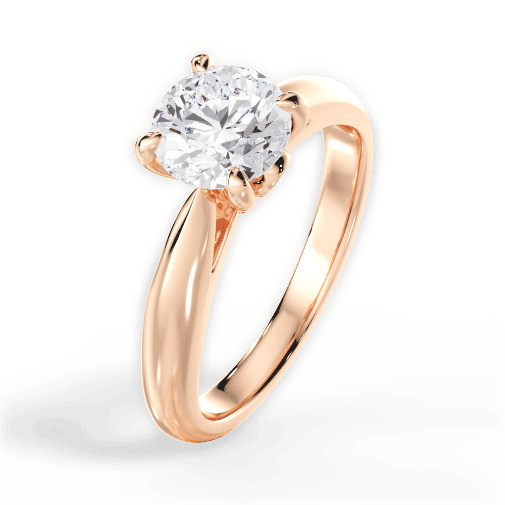 14kt Rose Gold/18kt Rose Gold/round/side