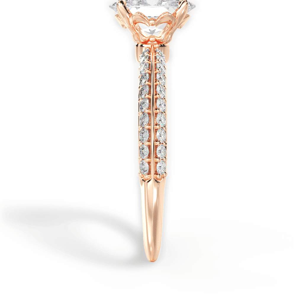 14kt Rose Gold/18kt Rose Gold/oval/side