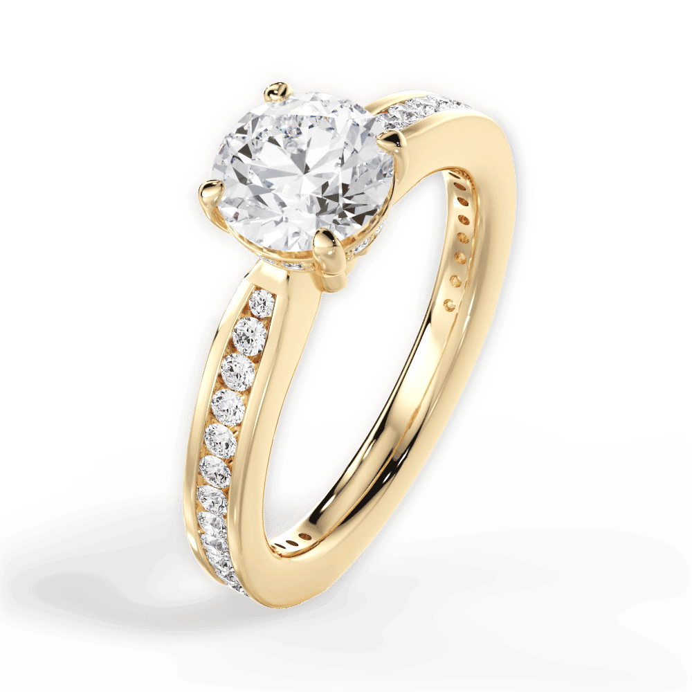 14kt Yellow Gold/18kt Yellow Gold/round/side