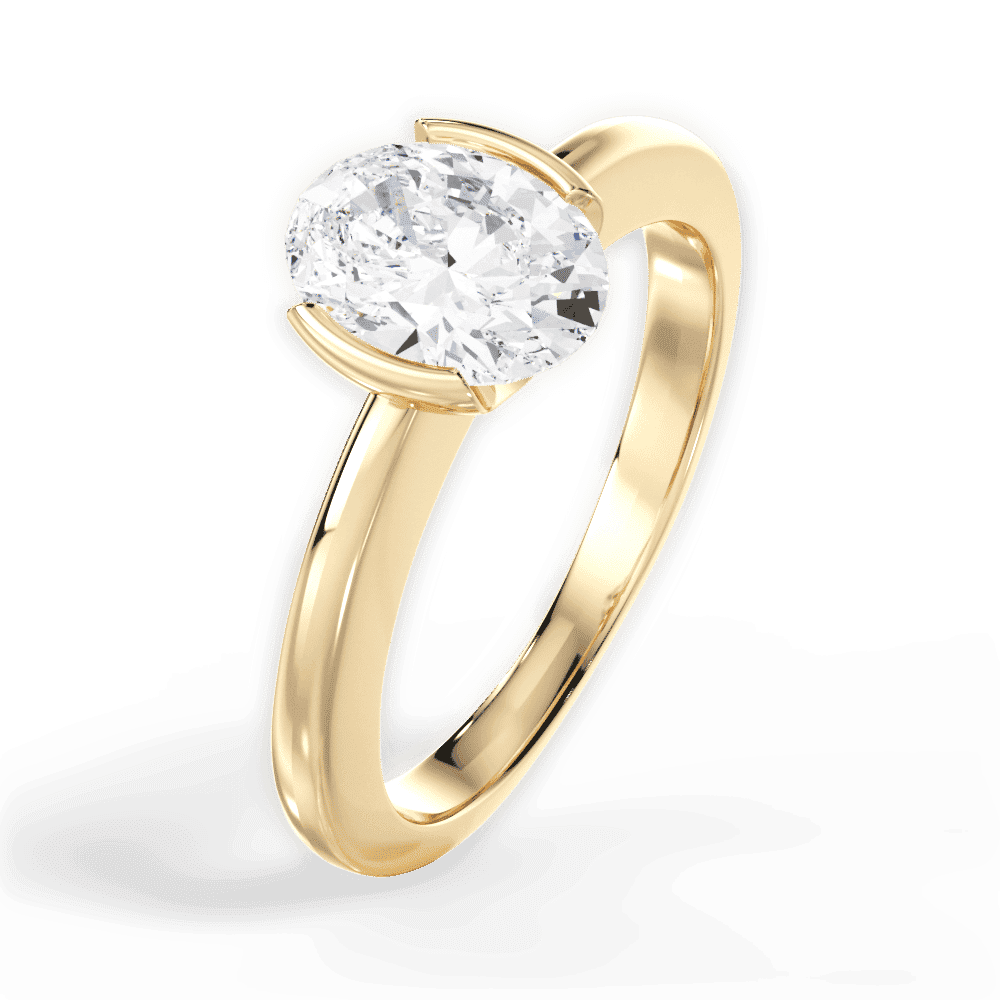 14kt Yellow Gold/18kt Yellow Gold/oval/side