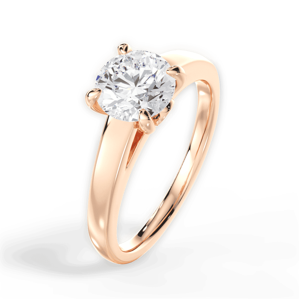 14kt Rose Gold/18kt Rose Gold/round/side