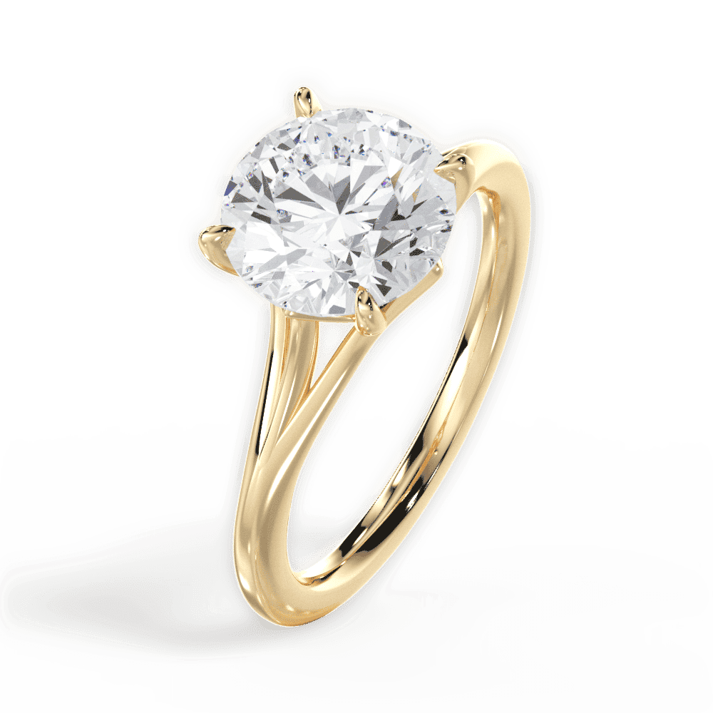 14kt Yellow Gold/18kt Yellow Gold/round/side