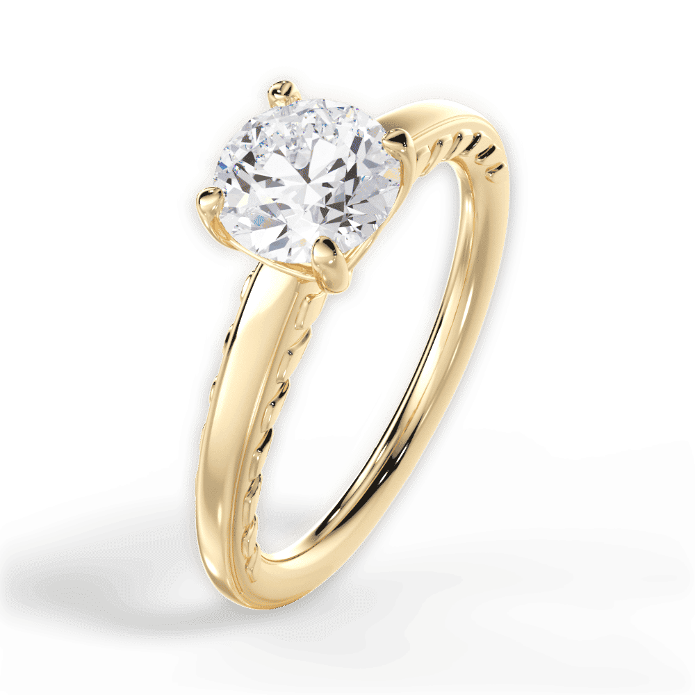 14kt Yellow Gold/18kt Yellow Gold/round/side